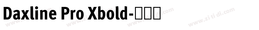 Daxline Pro Xbold字体转换
